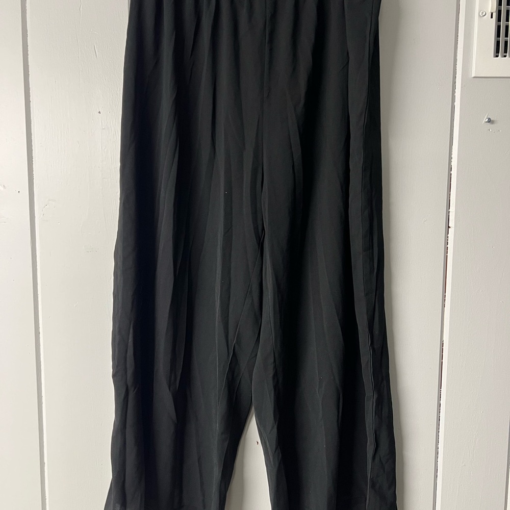 SHEIN Curve Black Wide Leg Pants